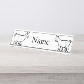 Ziege Thunder_Cove Schreibtischnamensplakette (Vorderseite )