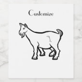 Ziege Thunder_Cove Weinetikett (Einzelnes Label)