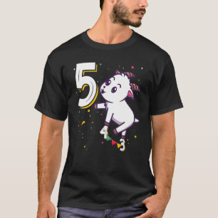 Ziege Tier 5th Birthday Girl Boy B Tag 5 Jahre O T-Shirt
