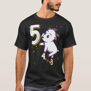 Ziege Tier 5th Birthday Girl Boy B Tag 5 Jahre O T-Shirt