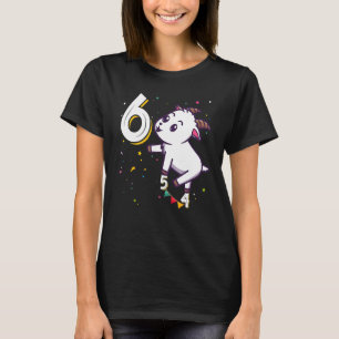 Ziege Tier 6th Birthday Girl Boy B Tag 6 Jahre O T-Shirt