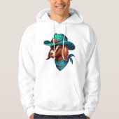 Ziege tragen einen stilistischen Cowboy-Hut und Ba Hoodie (Vorderseite)