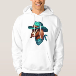 Ziege tragen einen stilistischen Cowboy-Hut und Ba Hoodie