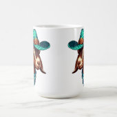 Ziege tragen einen stilistischen Cowboy-Hut und Ba Kaffeetasse (Mittel)