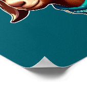 Ziege tragen einen stilistischen Cowboy-Hut und Ba Poster (Ecke)