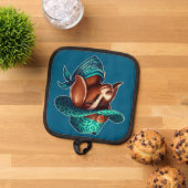 Ziege tragen einen stilistischen Cowboy-Hut und Ba Topflappen (Oben Unten)