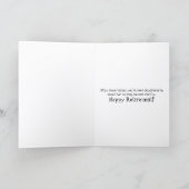 Ziege und Grünweiden Funny Retirement Card Karte (Innenseite)