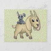 Ziege und Hase Postkarte (Vorderseite)