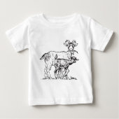 Ziege und Kind Baby T-shirt (Vorderseite)