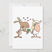 Ziege und Schafe in Liebe Einladung (Vorderseite)