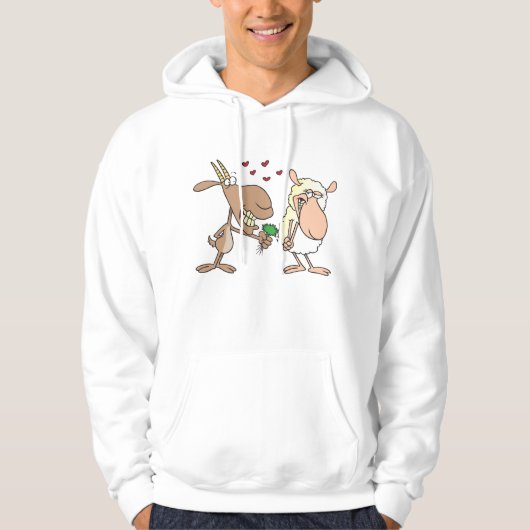 Ziege und Schafe in Liebe Hoodie (Vorderseite)