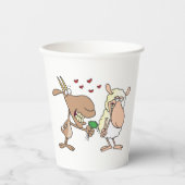 Ziege und Schafe in Liebe Pappbecher (Vorderseite)