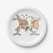 Ziege und Schafe in Liebe Pappteller (Vorderseite)