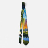 Ziege unter der Weide Krawatte (Rückseite)