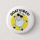 Ziege Vibes Funny Animal Pub Button (Vorderseite)