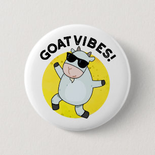Ziege Vibes Funny Animal Pub Button