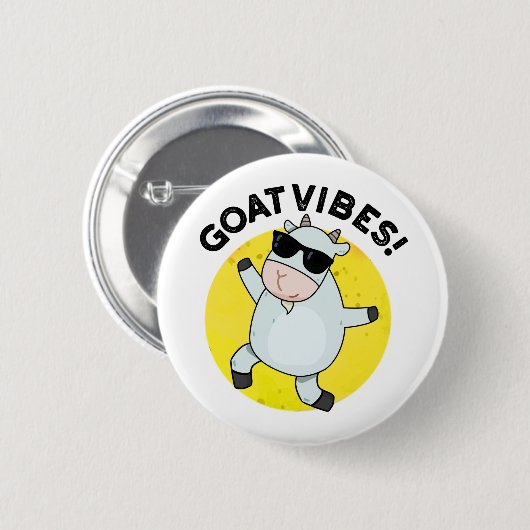 Ziege Vibes Funny Animal Pub Button (Vorne & Hinten)