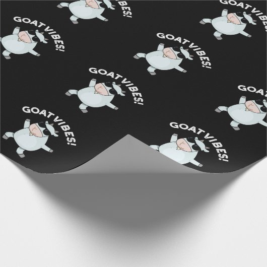 Ziege Vibes Funny Good Vibes Animal Pub Dark BG Geschenkpapier (Ecke)