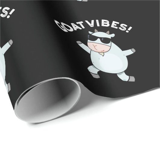 Ziege Vibes Funny Good Vibes Animal Pub Dark BG Geschenkpapier (Rolleneckpunkt)