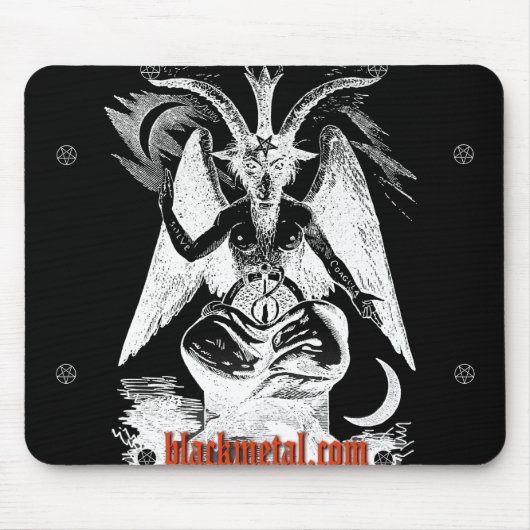 Ziege von Mendes schwarzes Mousepad (Vorne)