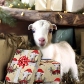 Ziege Weihnachten Adorable LaMancha Kind in Antler Geschenkpapier