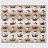 Ziege Weihnachten Adorable LaMancha Kind in Antler Geschenkpapier (Flach)