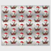 Ziege Weihnachten Adorable LaMancha Kind in Antler Geschenkpapier (Flach)