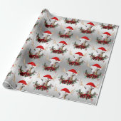 Ziege Weihnachten Adorable LaMancha Kind in Antler Geschenkpapier (Ungerollt)
