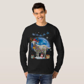 Ziege Weihnachten Lichter Blue Moon Geschenk Weihn T-Shirt (Vorne ganz)