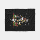 Ziege Weihnachtsbaum Schneegleite Xmas Fleecedecke (Vorderseite (Horizontal))