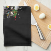 Ziege Weihnachtsbaum Schneegleite Xmas Geschirrtuch (Viertel Falte)