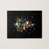 Ziege Weihnachtsbaum Schneegleite Xmas Puzzle (Horizontal)