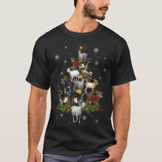 Ziege Weihnachtsbaum Snow Funny Goat Xmas Geschenk T-Shirt