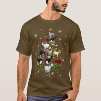 Ziege Weihnachtsbaum Snow Funny Goat Xmas Geschenk T-Shirt