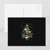 Ziege Weihnachtsbaum Snow Goat Xmas Ankündigungspostkarte (Vorne/Hinten)