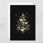 Ziege Weihnachtsbaum Snow Goat Xmas Feiertagskarte (Vorne/Hinten)