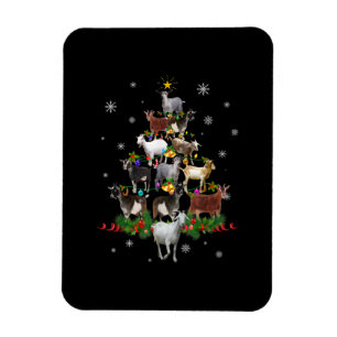 Ziege Weihnachtsbaum Snow Goat Xmas Magnet