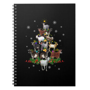 Ziege Weihnachtsbaum Snow Goat Xmas Notizblock
