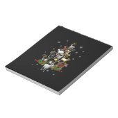 Ziege Weihnachtsbaum Snow Goat Xmas Notizblock (Rotiert)