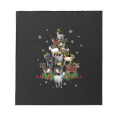 Ziege Weihnachtsbaum Snow Goat Xmas Notizblock (Vorderseite)