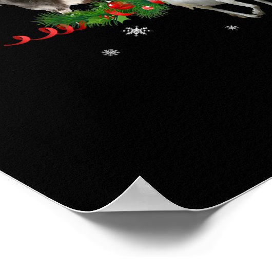 Ziege Weihnachtsbaum Snow Goat Xmas Poster (Ecke)