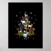 Ziege Weihnachtsbaum Snow Goat Xmas Poster (Vorne)