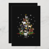 Ziege Weihnachtsbaum Snow Goat Xmas Save The Date (Vorne/Hinten)