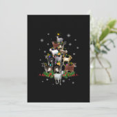 Ziege Weihnachtsbaum Snow Goat Xmas Save The Date (Stehend Vorderseite)