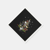 Ziege Weihnachtsbaum Snow Goat Xmas Serviette (Ecke)