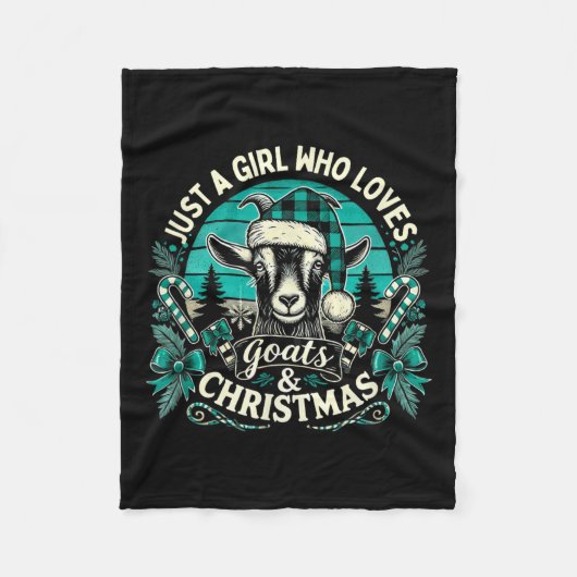 Ziege Weihnachtsziegen Weihnachtsziegen Lover Fleecedecke (Vorderseite)