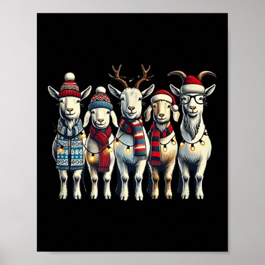 Ziege Weihnachtsziegen Weihnachtsziegen Lover Poster (Vorne)