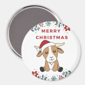 Ziege Weihnachtsziegen Wintertiere Magnet (Vorderseite/Rückseite)
