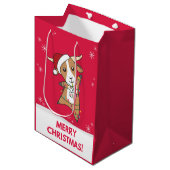 Ziege Weihnachtsziegen Wintertiere Mittlere Gesche Geschenktüte (Vorderseite Schrägansicht)