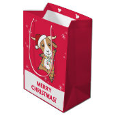 Ziege Weihnachtsziegen Wintertiere Mittlere Gesche Geschenktüte (Rückseite Schrägansicht)